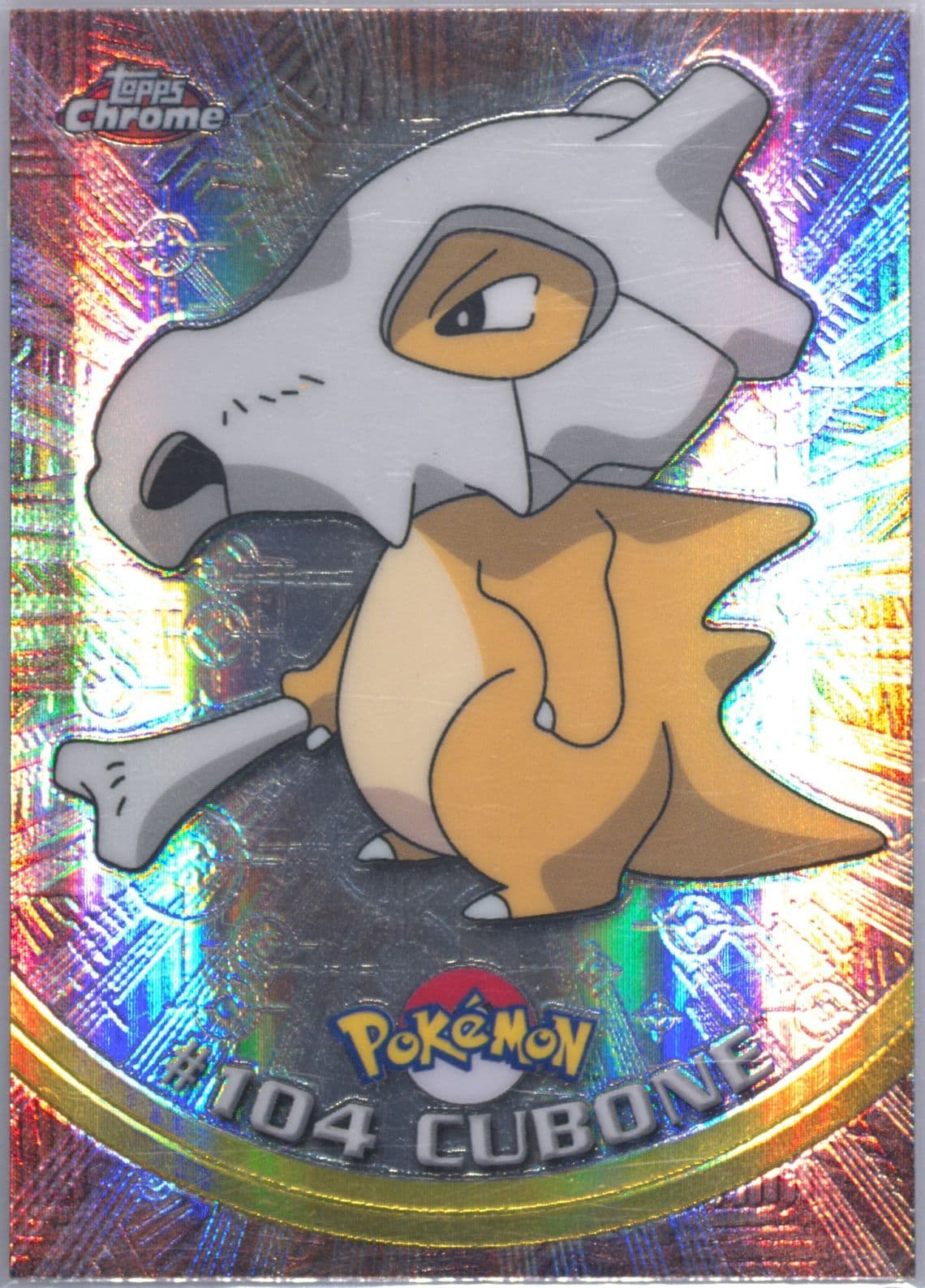 Cubone Spectra (104) 2000 Topps Chrome Pokemon T.V.