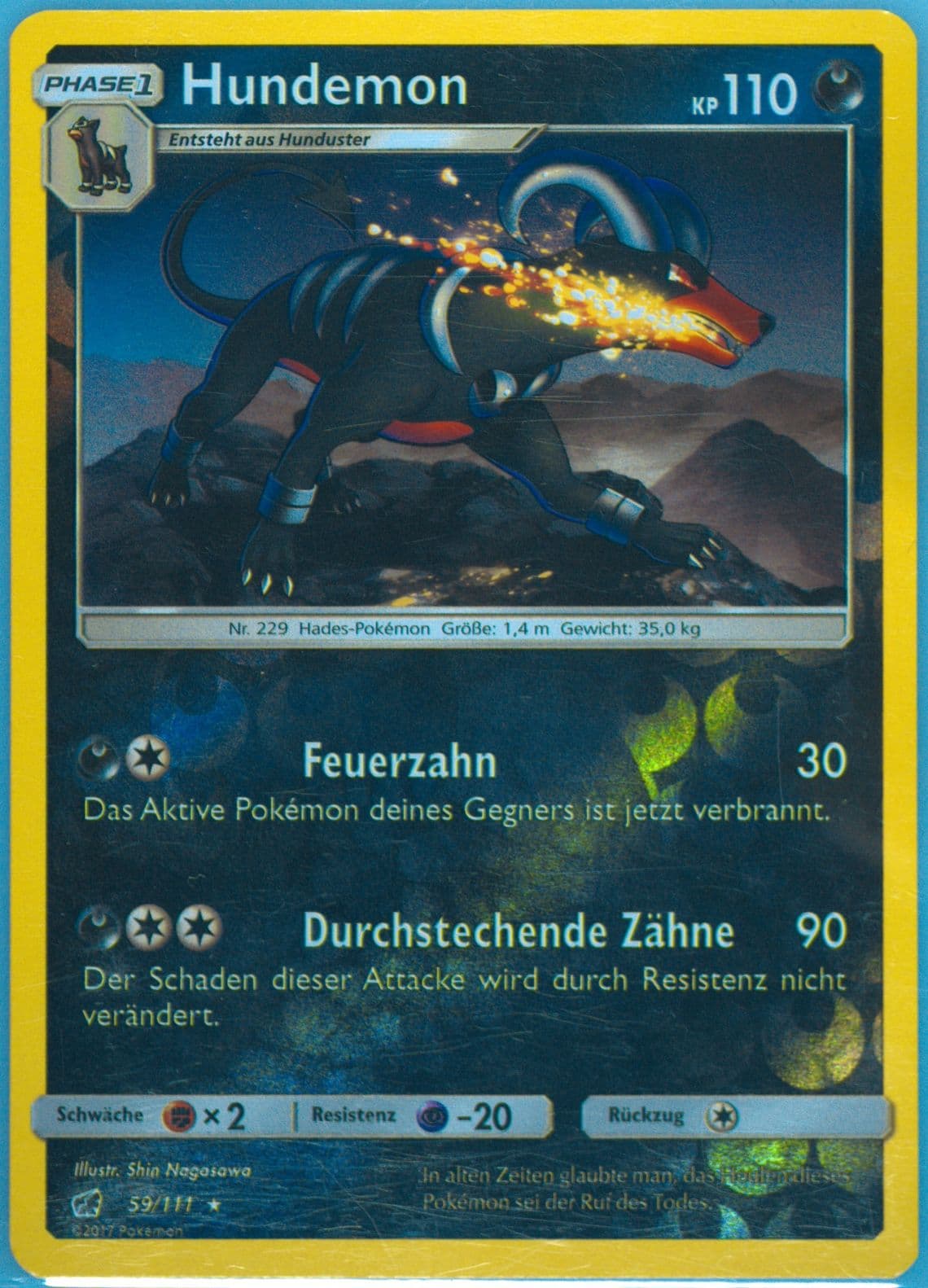 Hundemon-Reverse Foil German (59) 2017 Pokemon Sun & Moon Crimson Invasion