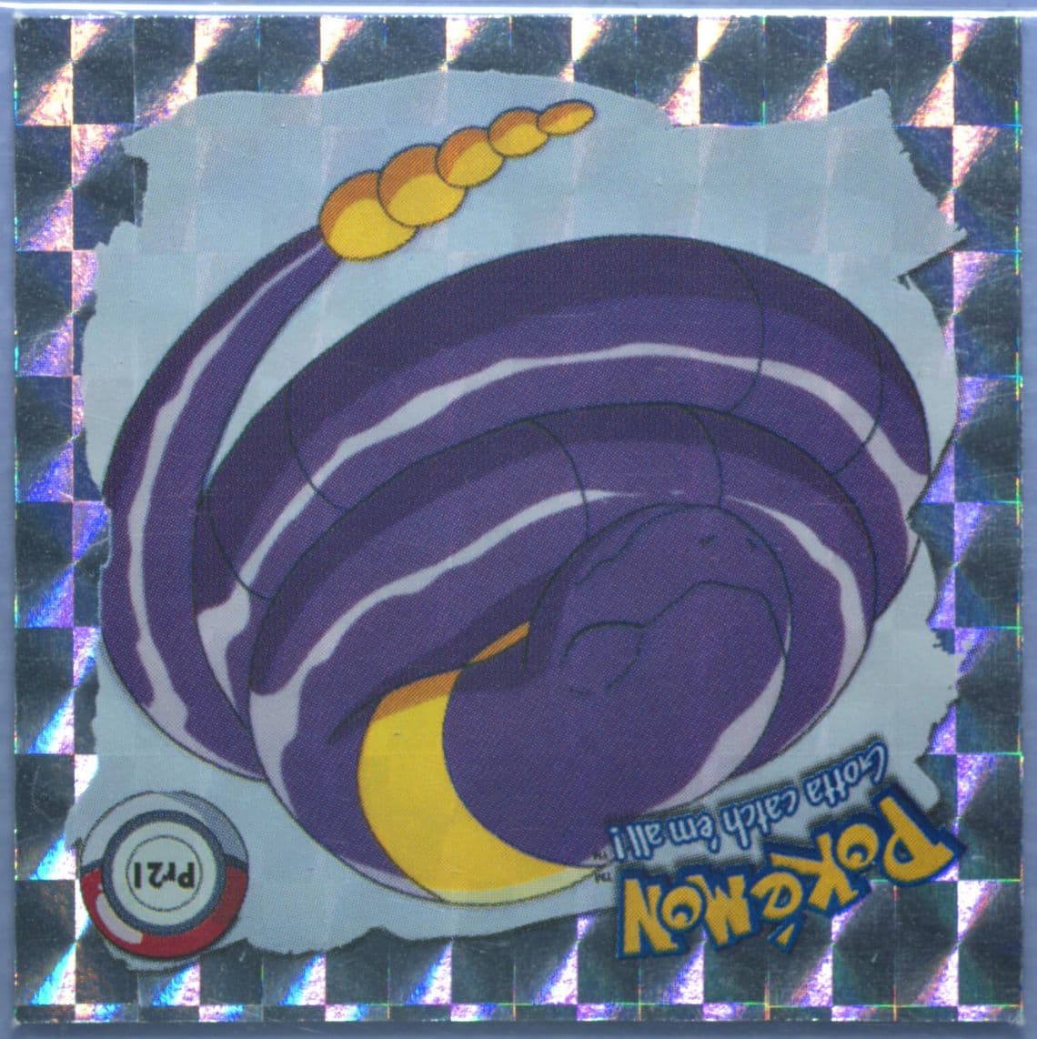 Ekans (PR21) 1999 Pokemon Stickers Series 1 Bonus Prism Stickers