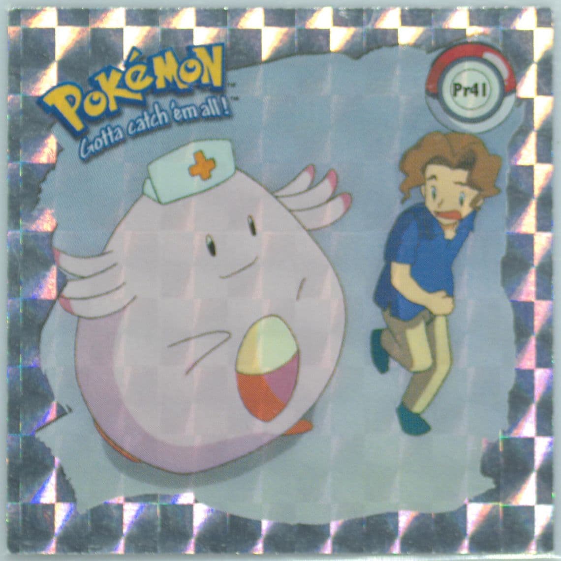Chansey (PR41) 1999 Pokemon Stickers Series 1 Bonus Prism Stickers