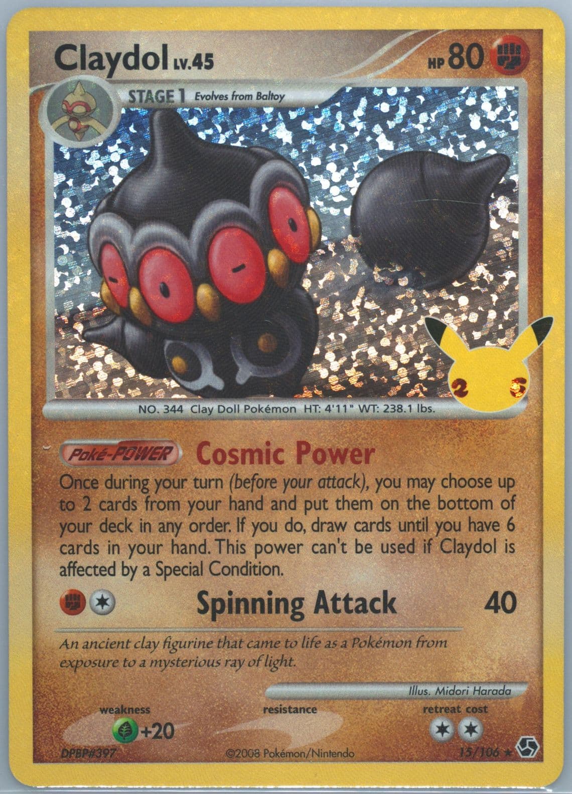 Claydol-Holo (15) 2021 Pokemon Celebrations Classic Collection
