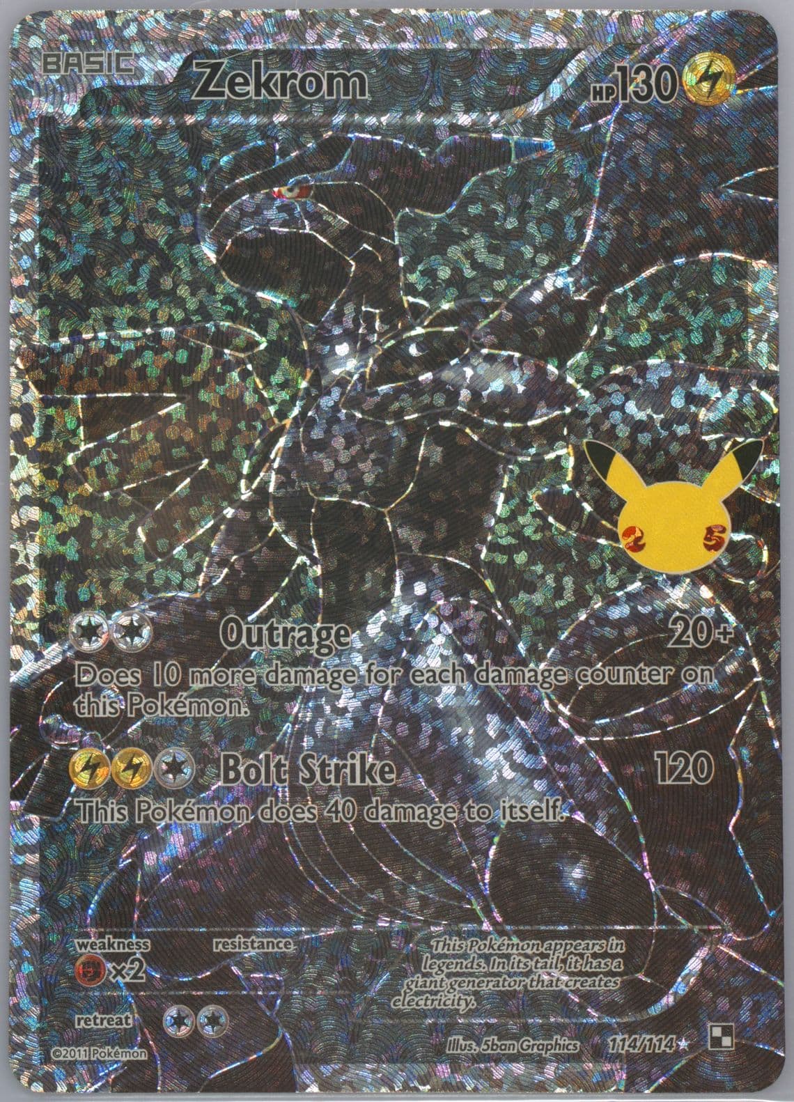 Full Art/Zekrom (114) 2021 Pokemon Celebrations Classic Collection