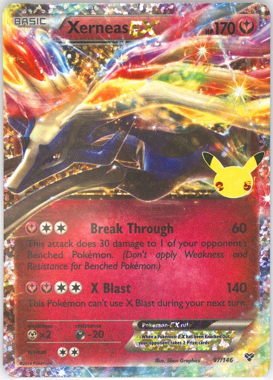 Xerneas EX (97) 2021 Pokemon Celebrations Classic Collection