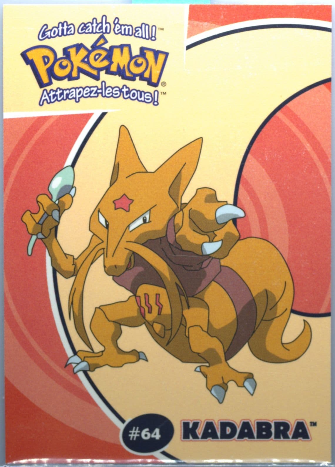 Kadabra (10) 2000 Danone Pokemon Stadium Tip