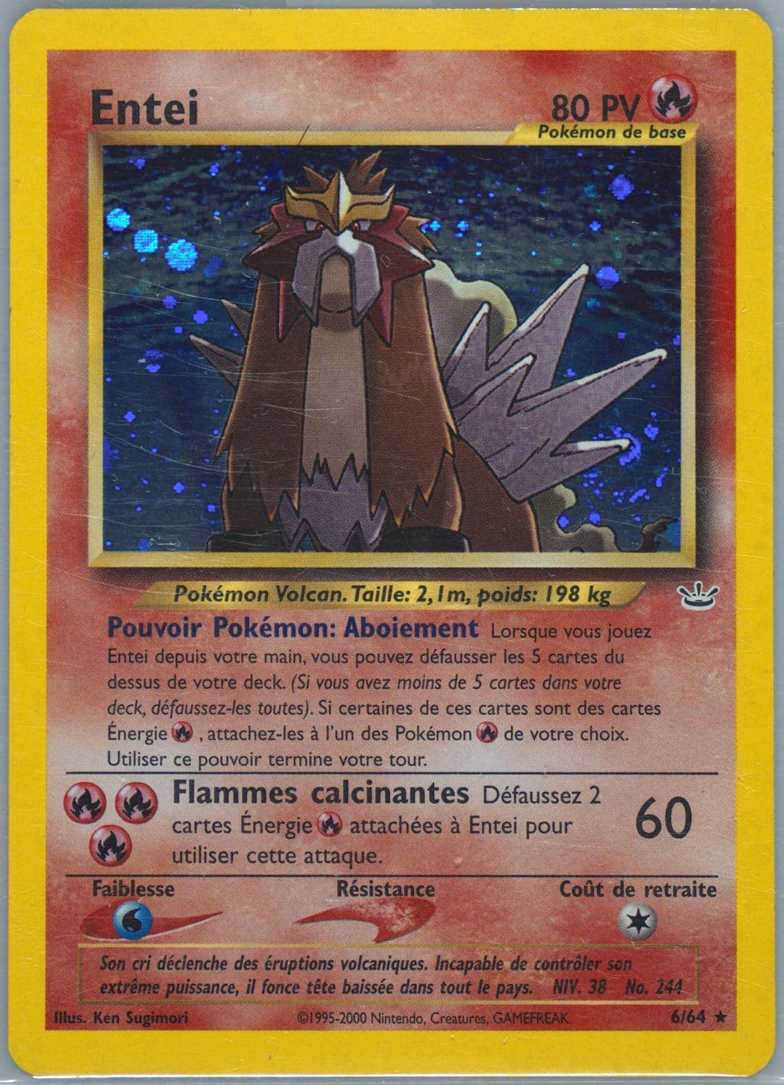 Entei-Holo (6) 2002 Pokemon French Neo Revelation