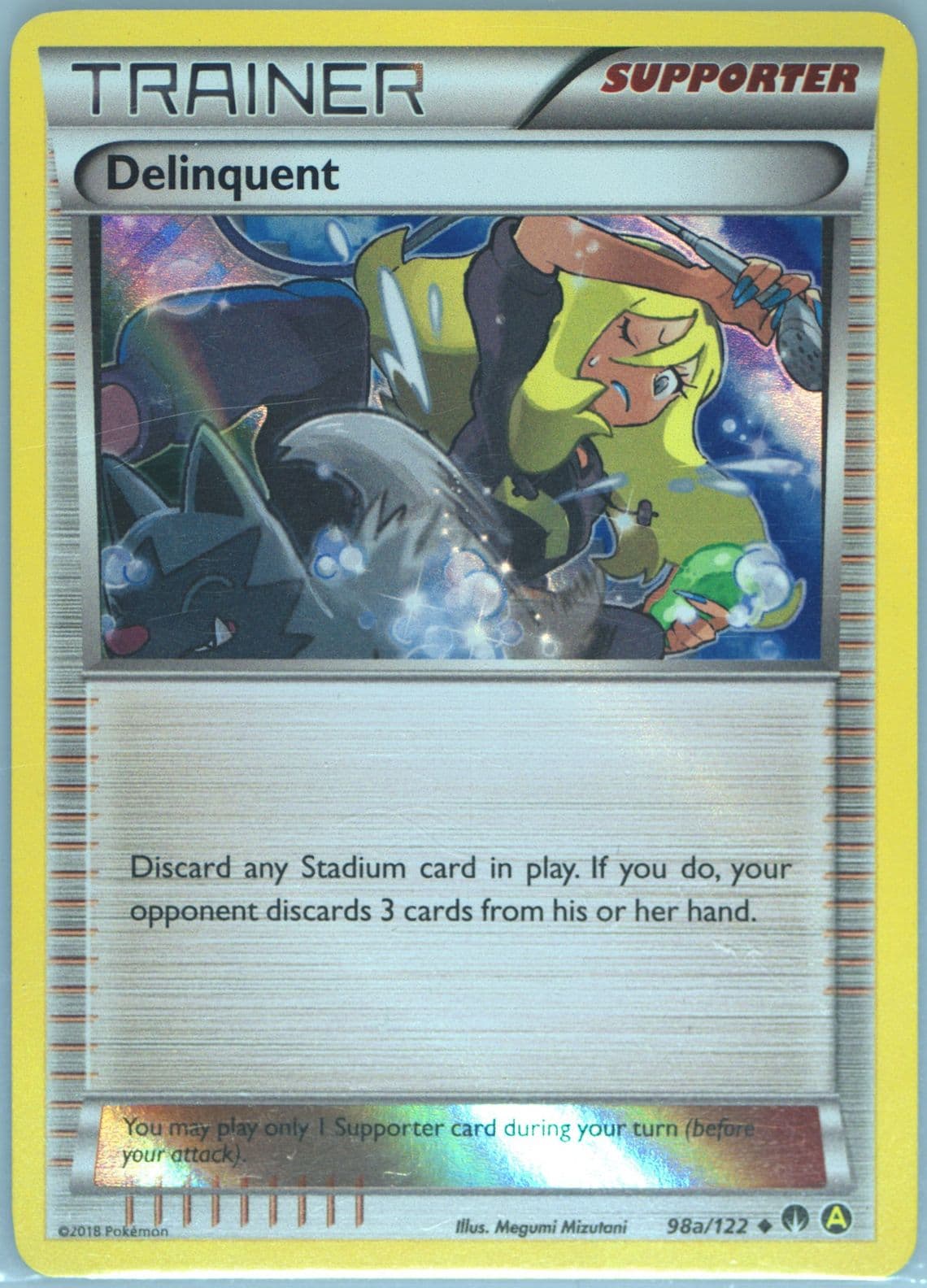 Delinquent-Holo Mega Blastoise Deck (98a) 2018 Pokemon Battle Arena Deck: Mega Charizard X VS Mega Blastoise