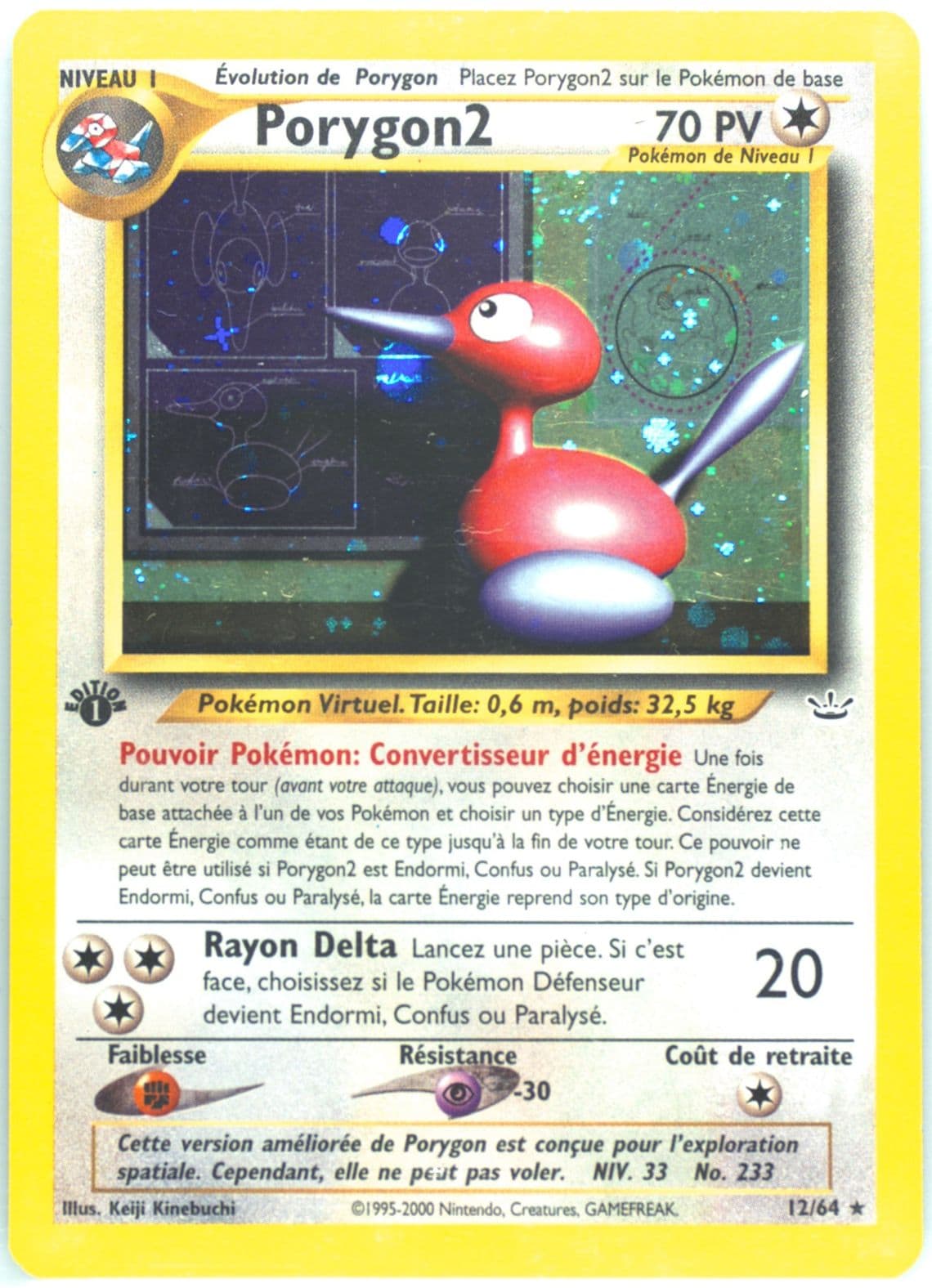 PORYGON2-Holo 1st Edition (12) 2002 Pokemon French Neo Revelation