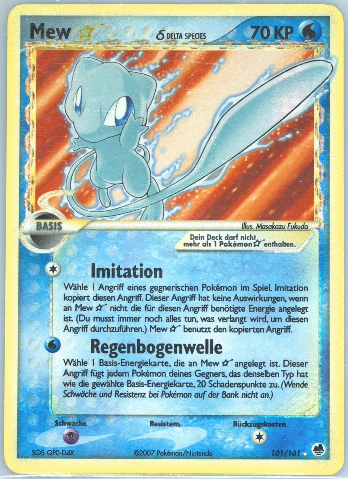 Mew-Holo German-Gold Star (101) 2006 Pokemon EX Dragon Frontiers