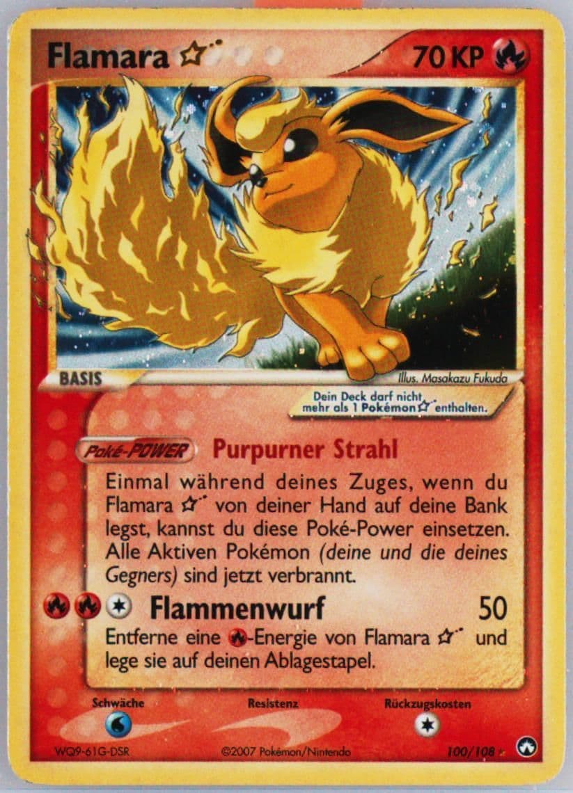 Flamara-Holo German-Gold Star (100) 2007 Pokemon EX Power Keepers