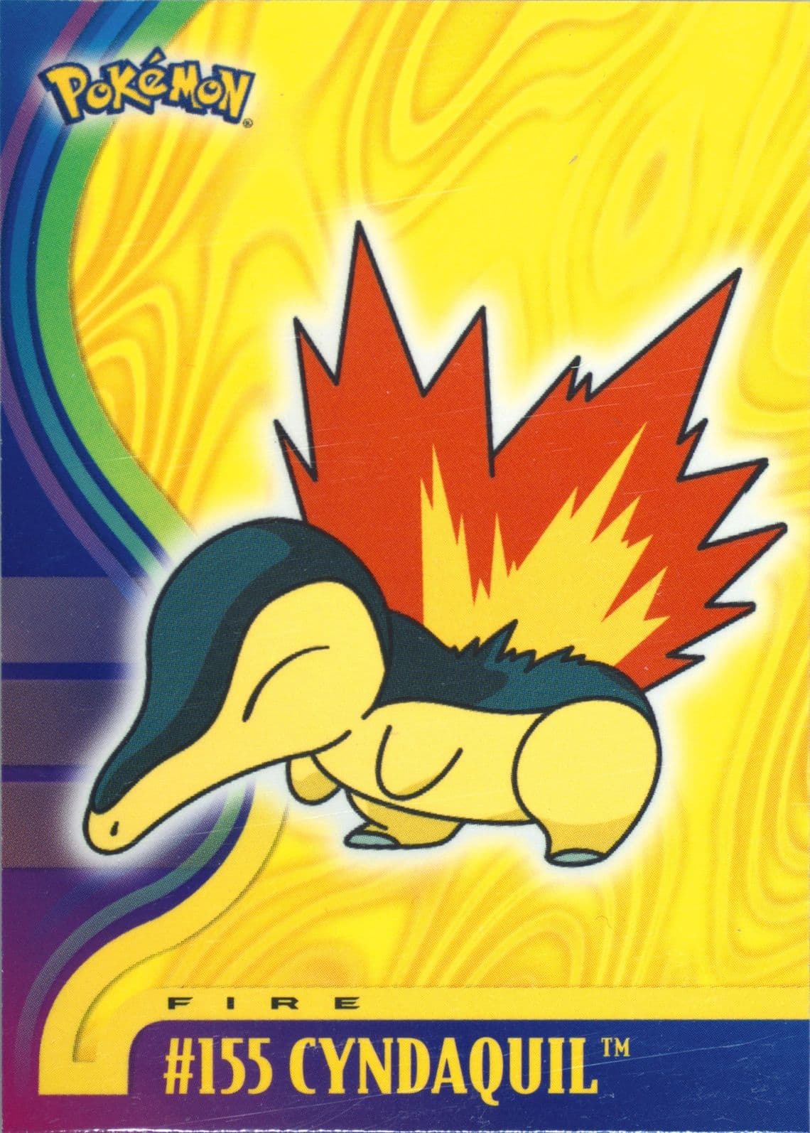 Cyndaquil (155) 2001 Topps Pokemon Johto Series 1