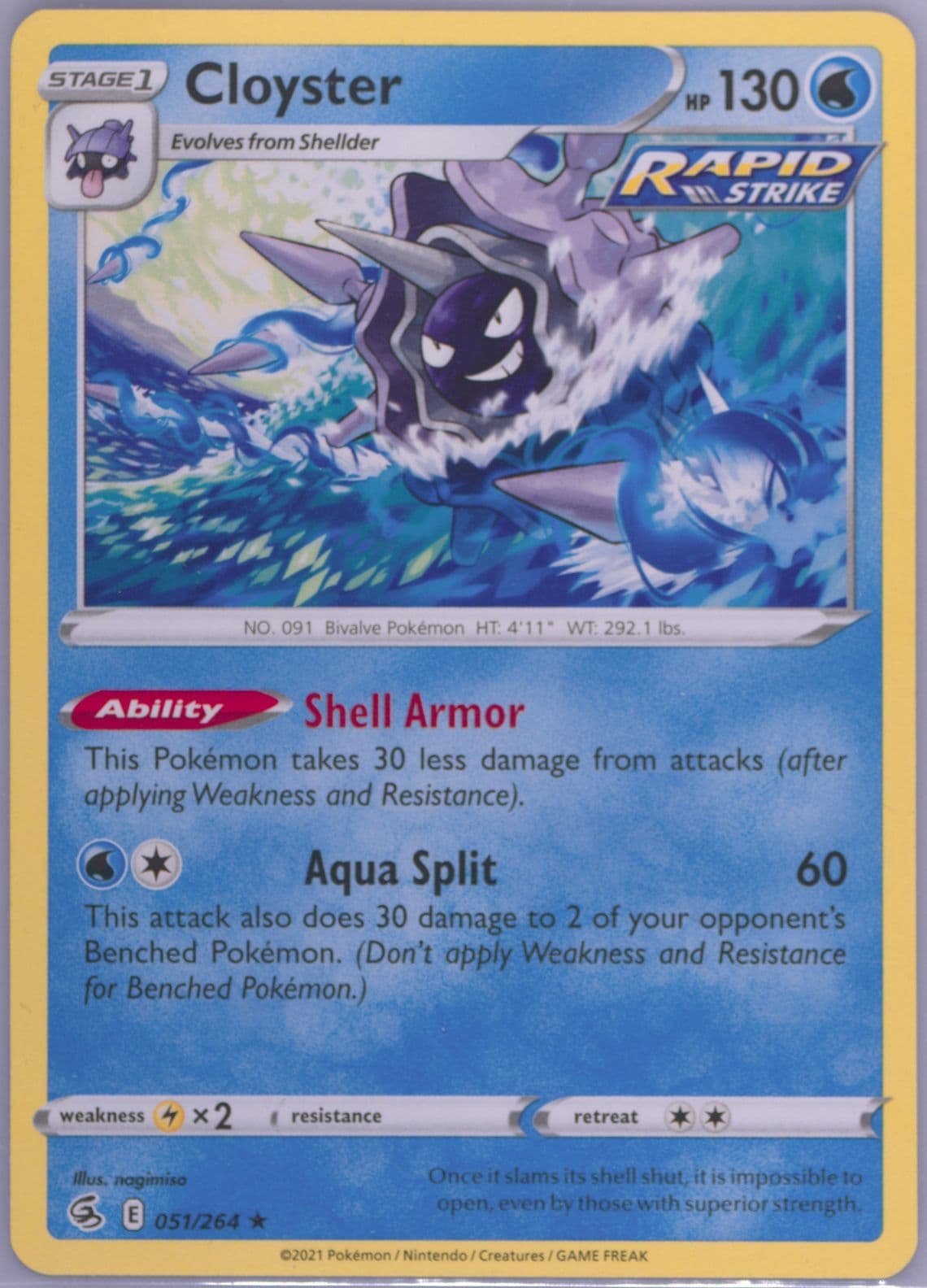 Cloyster (051) 2021 Pokemon Sword & Shield Fusion Strike