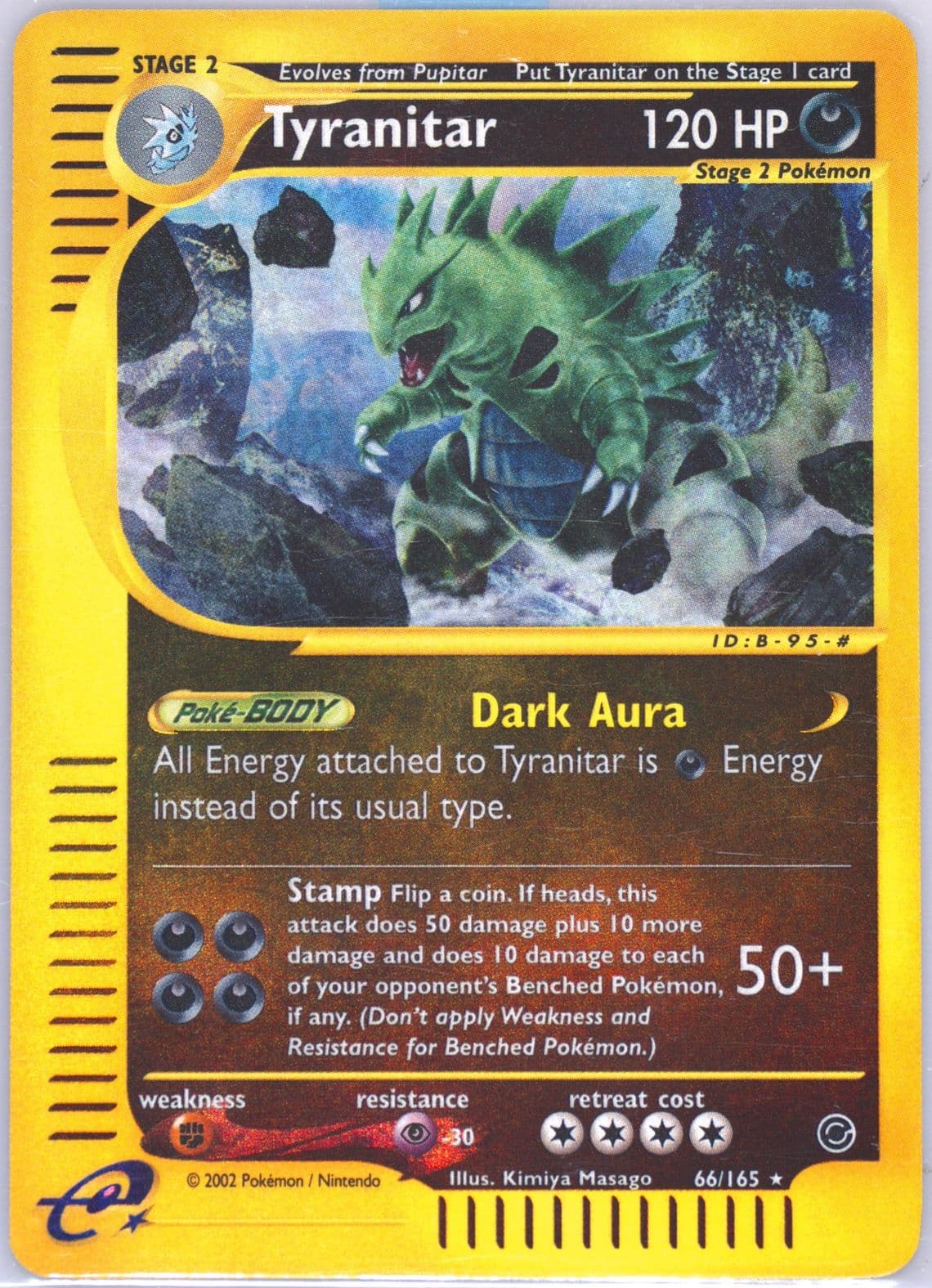 Tyranitar-Reverse Foil (66) 2002 Pokemon Expedition