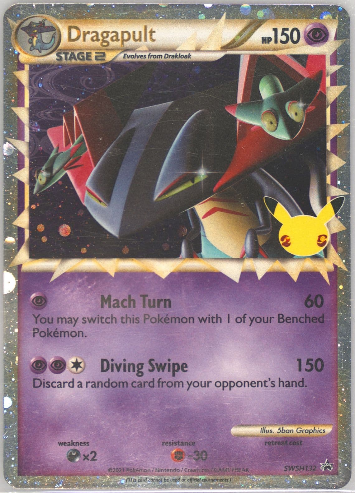 Dragapult-Holo Celebrations Collection (132) 2021 Pokemon Swsh Black Star Promo