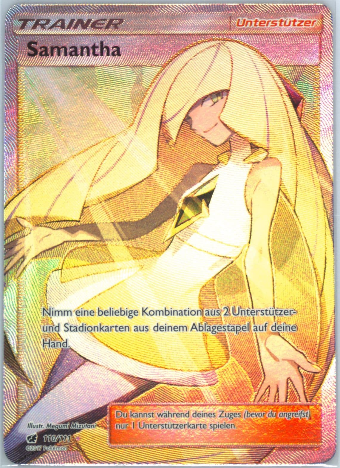 Full Art/Samantha German (110) 2017 Pokemon Sun & Moon Crimson Invasion