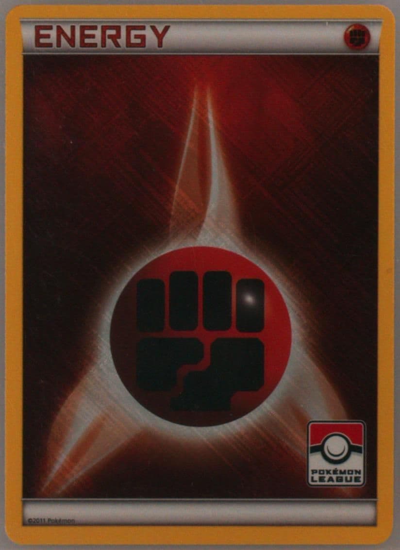 Fighting Energy-Holo Crosshatch-Play! Pokemon 2011 Pokemon League Play! Promo