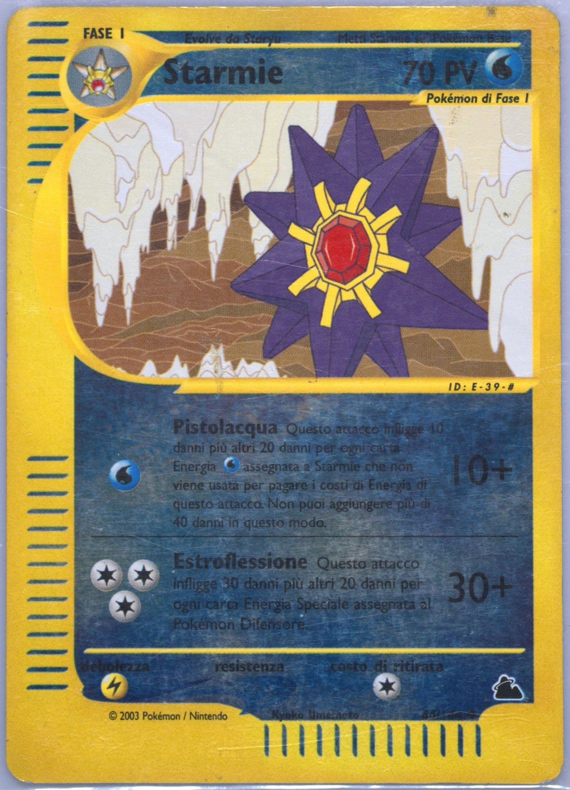 Starmie-Reverse Foil Italian (44) 2003 Pokemon Skyridge