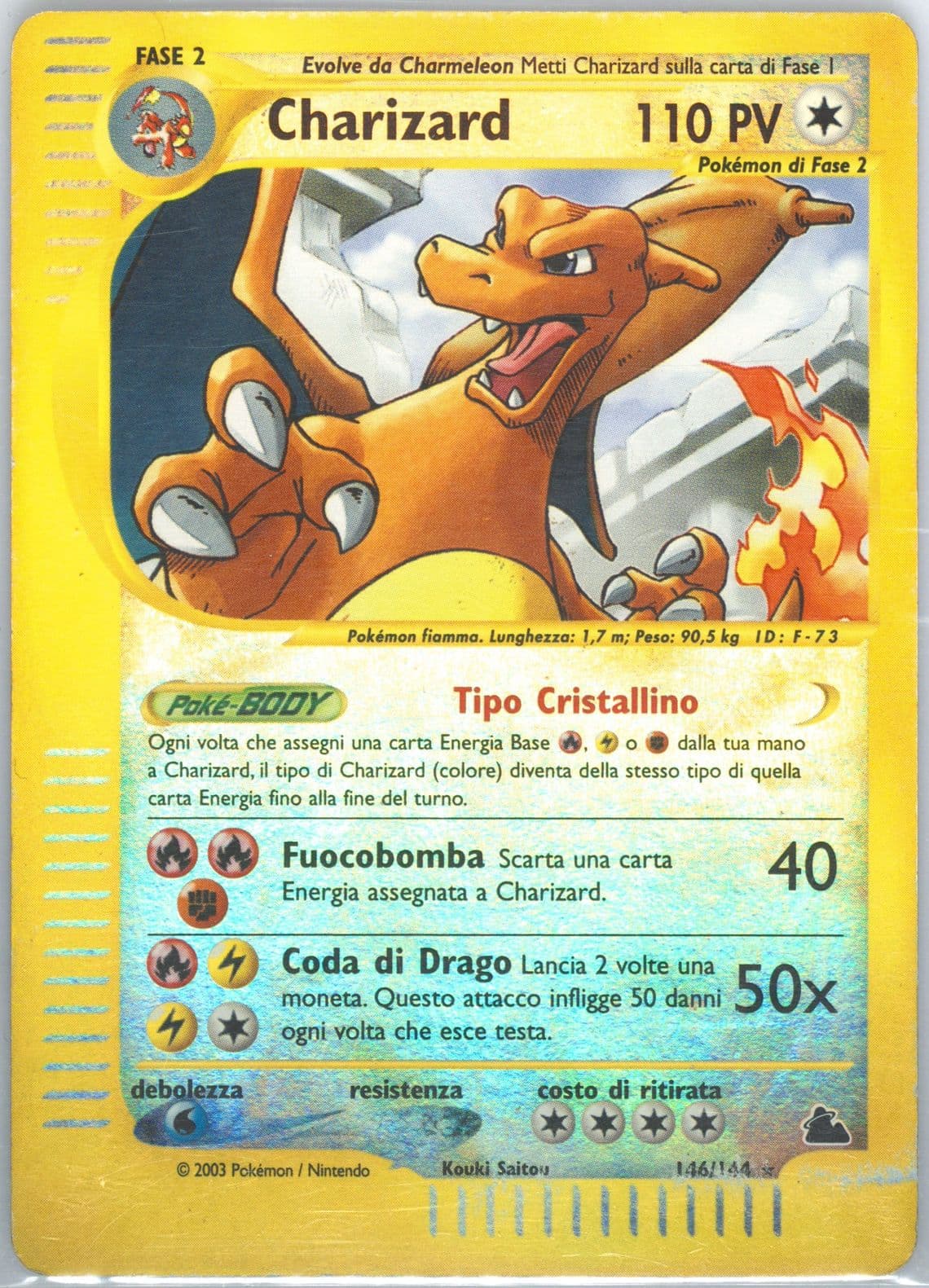 Charizard-Reverse Foil Italian (146) 2003 Pokemon Skyridge