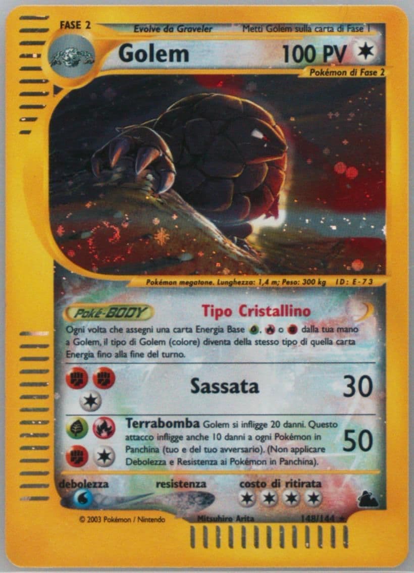 Golem-Holo Italian (148) 2003 Pokemon Skyridge