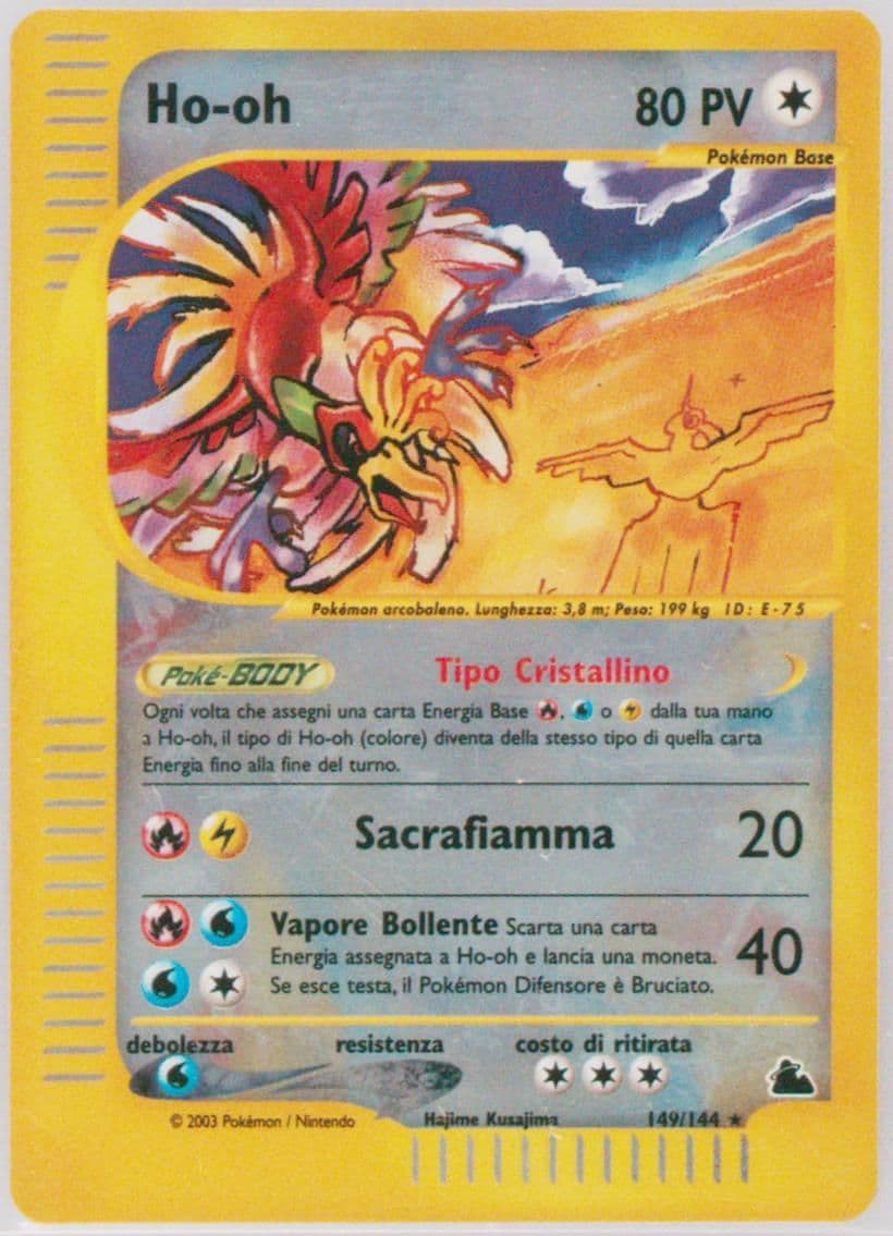 HO-Oh-Reverse Foil Italian (149) 2003 Pokemon Skyridge