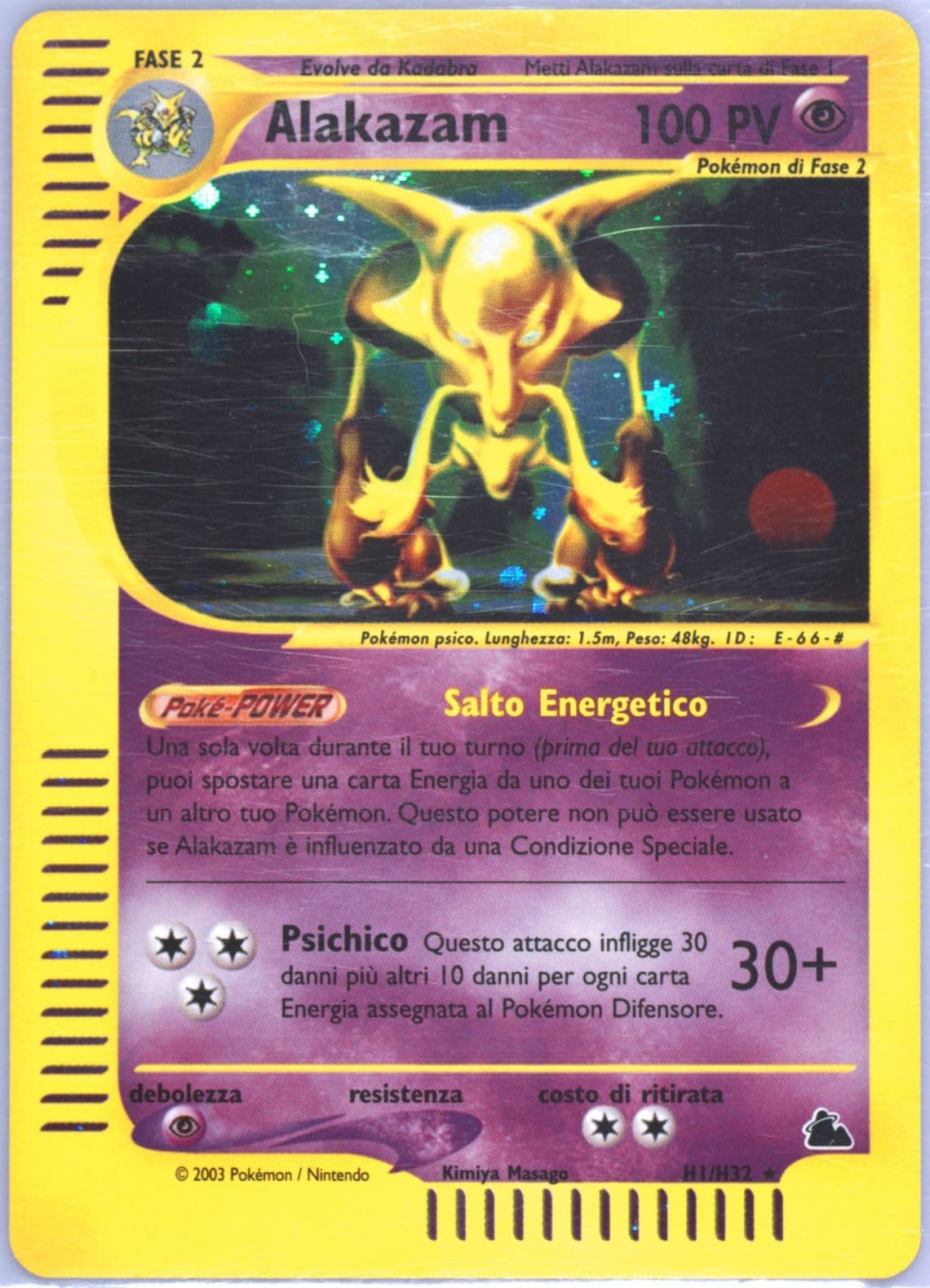 Alakazam-Holo Italian (H1) 2003 Pokemon Skyridge