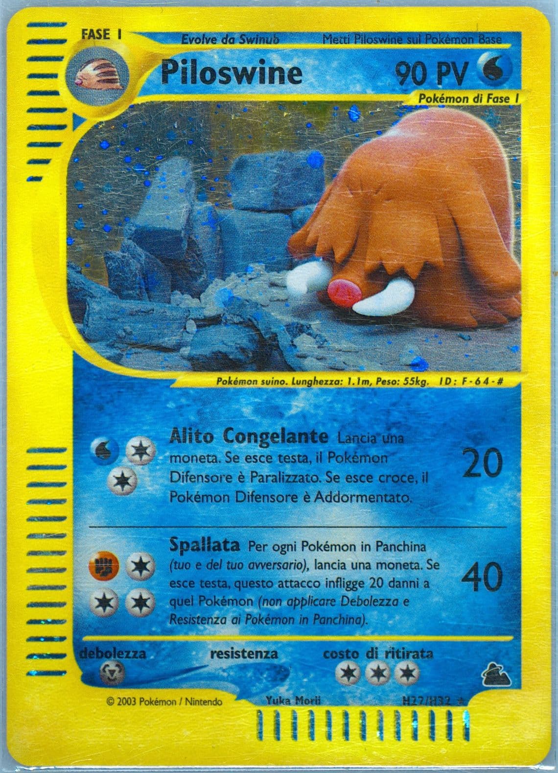 Piloswine-Holo Italian (H22) 2003 Pokemon Skyridge