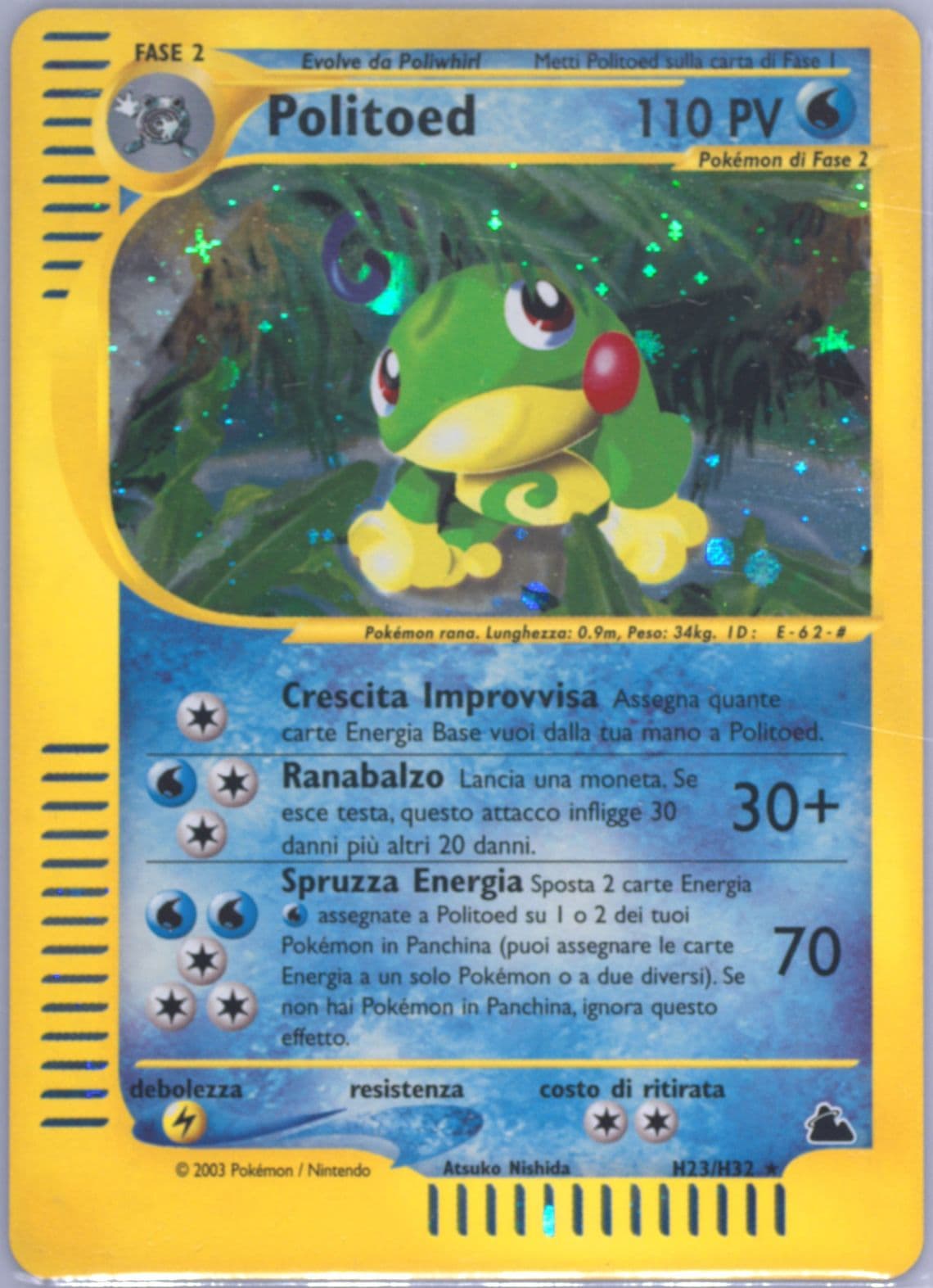 Politoed-Holo Italian (H23) 2003 Pokemon Skyridge