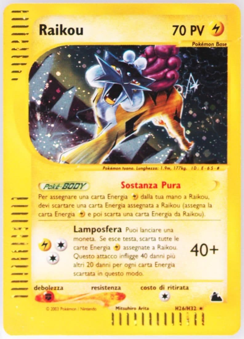 Raikou-Holo Italian (H26) 2003 Pokemon Skyridge