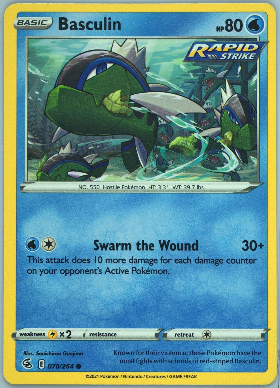 Basculin (070) 2021 Pokemon Sword & Shield Fusion Strike