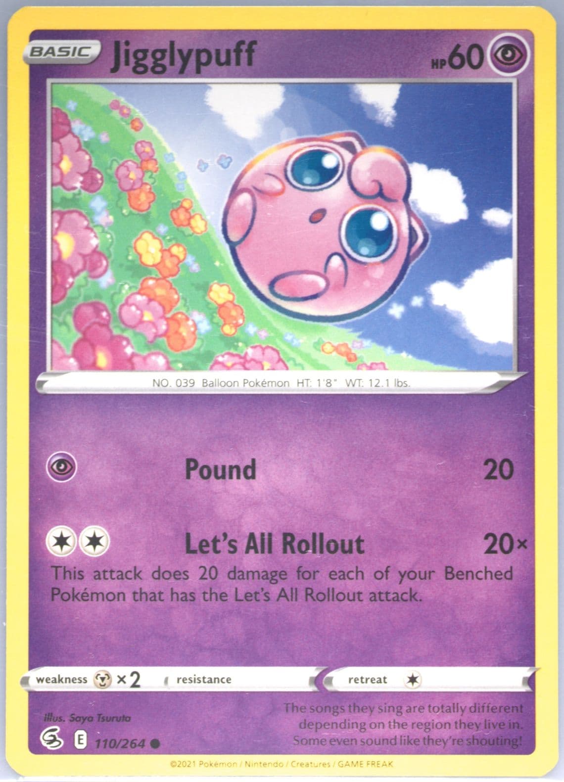 Jigglypuff (110) 2021 Pokemon Sword & Shield Fusion Strike
