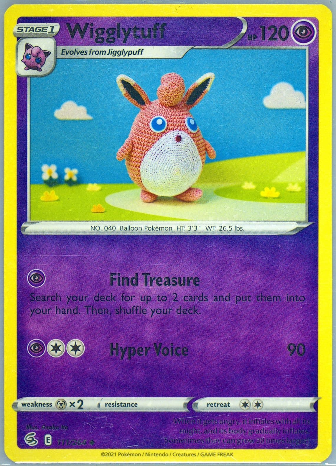 Wigglytuff (111) 2021 Pokemon Sword & Shield Fusion Strike