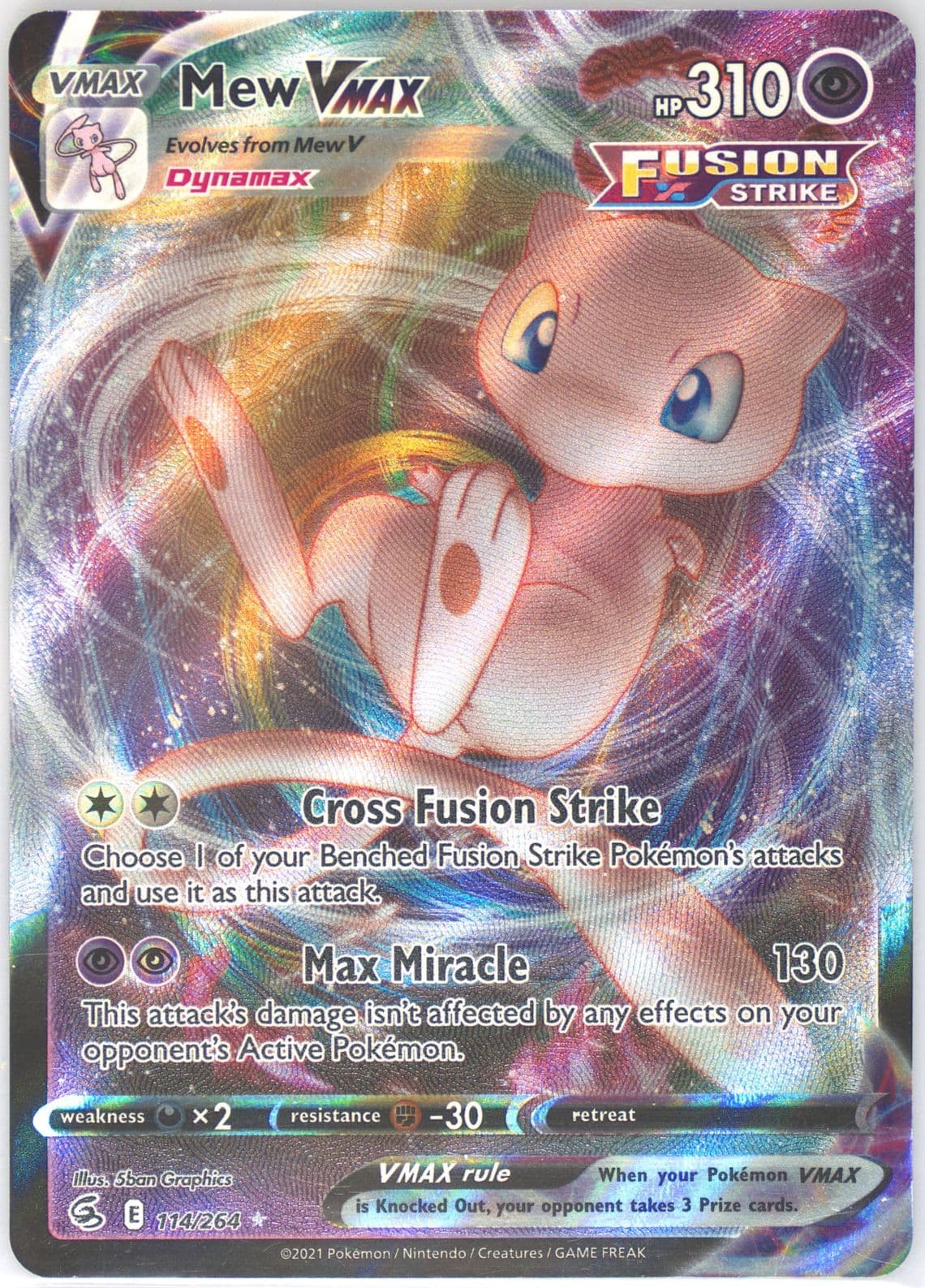 Full Art/Mew Vmax (114) 2021 Pokemon Sword & Shield Fusion Strike