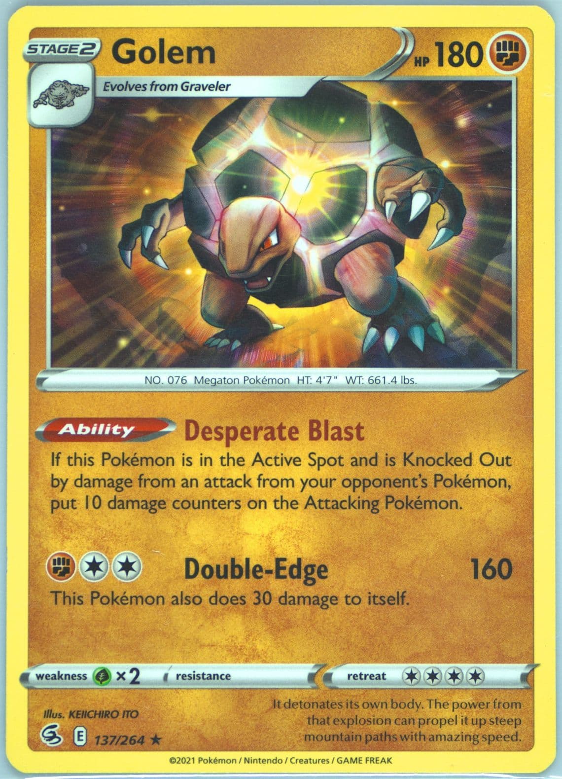 Golem (137) 2021 Pokemon Sword & Shield Fusion Strike
