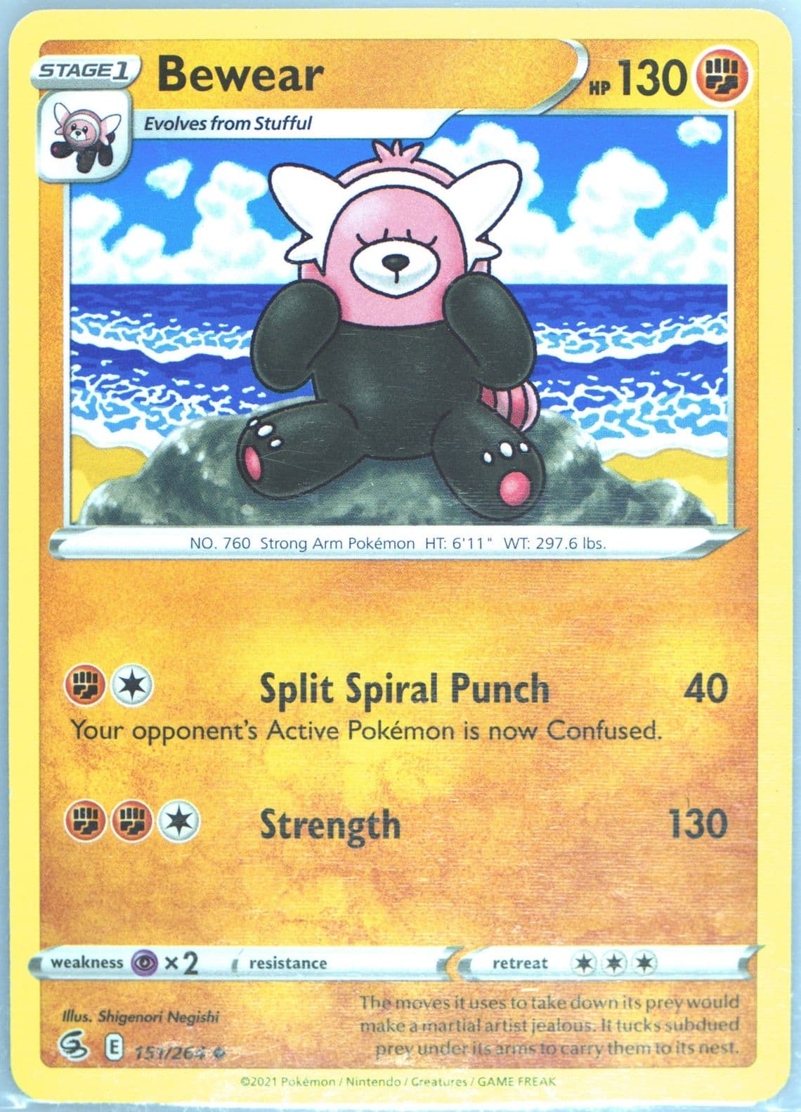 Bewear (151) 2021 Pokemon Sword & Shield Fusion Strike