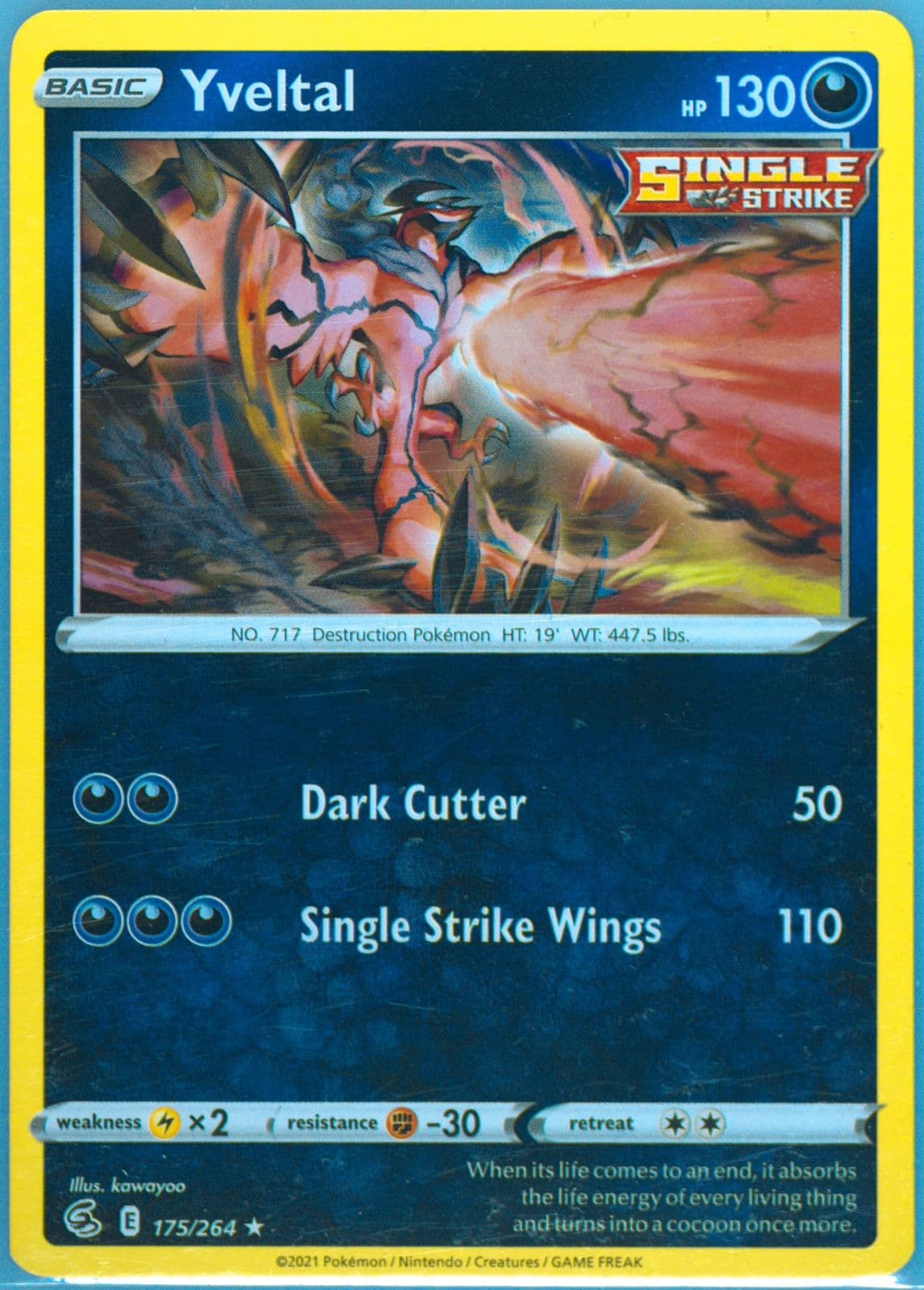 Yveltal (175) 2021 Pokemon Sword & Shield Fusion Strike