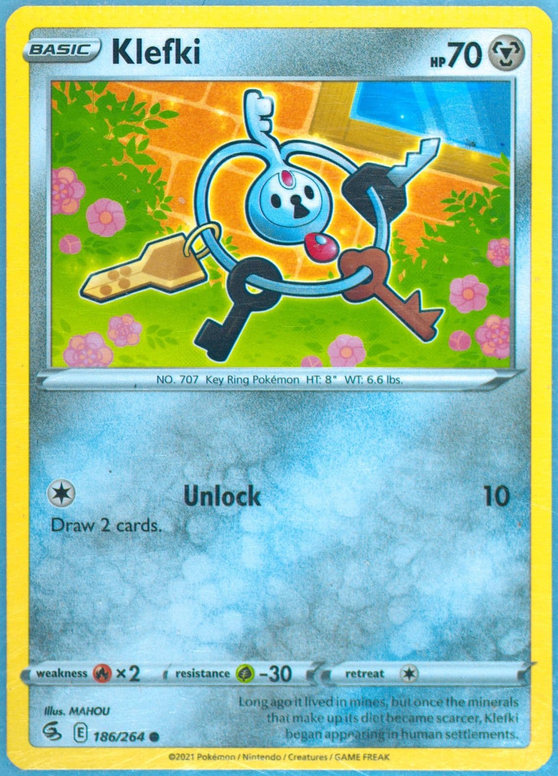 Klefki (186) 2021 Pokemon Sword & Shield Fusion Strike