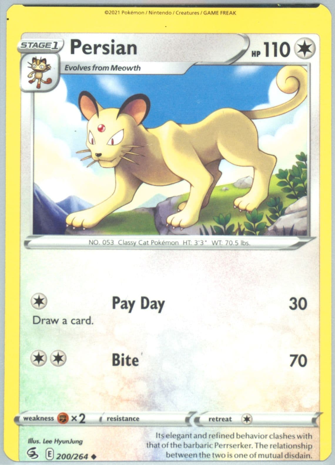 Persian (200) 2021 Pokemon Sword & Shield Fusion Strike