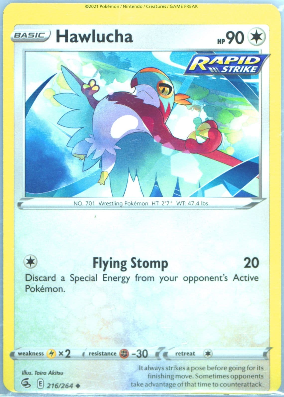 Hawlucha (216) 2021 Pokemon Sword & Shield Fusion Strike