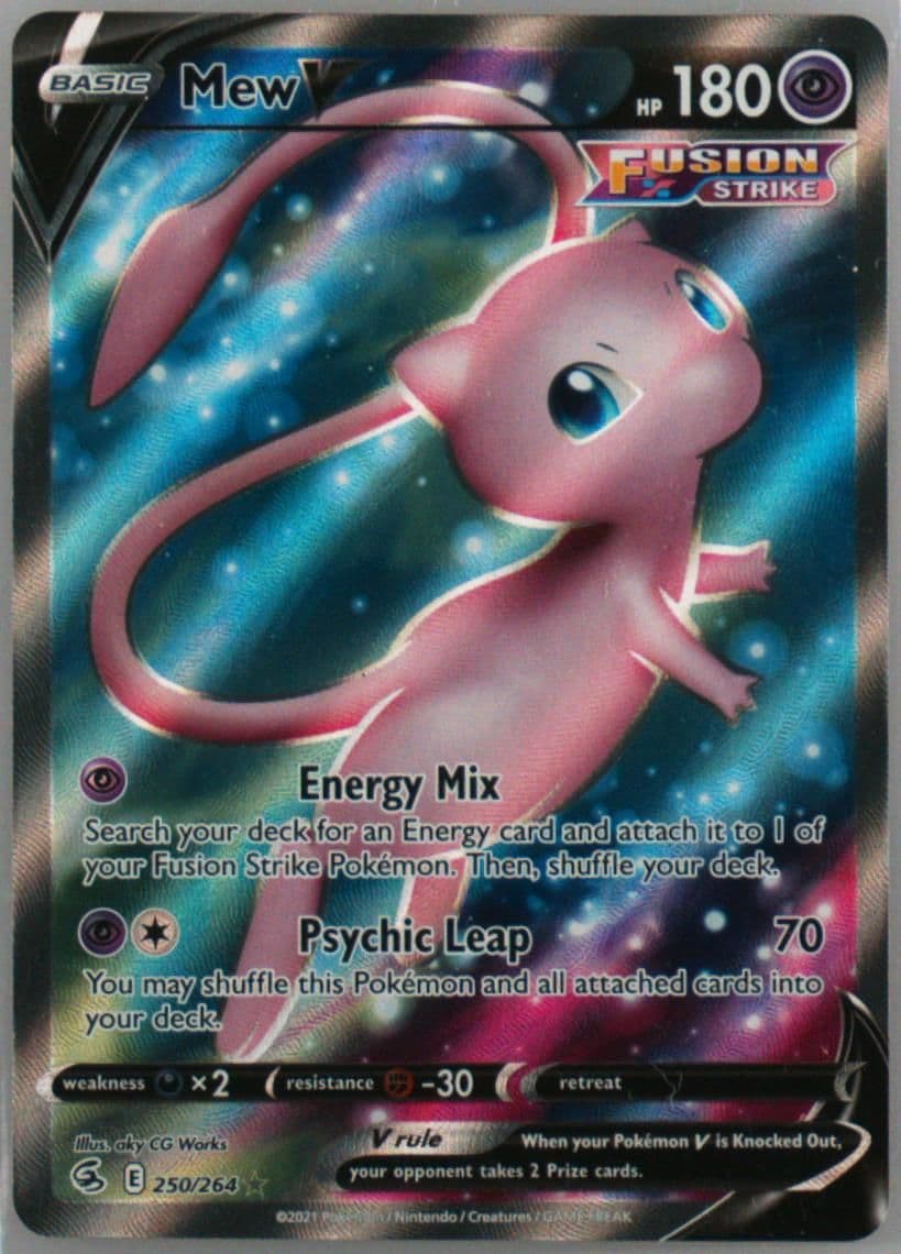 Full Art/Mew V (250) 2021 Pokemon Sword & Shield Fusion Strike