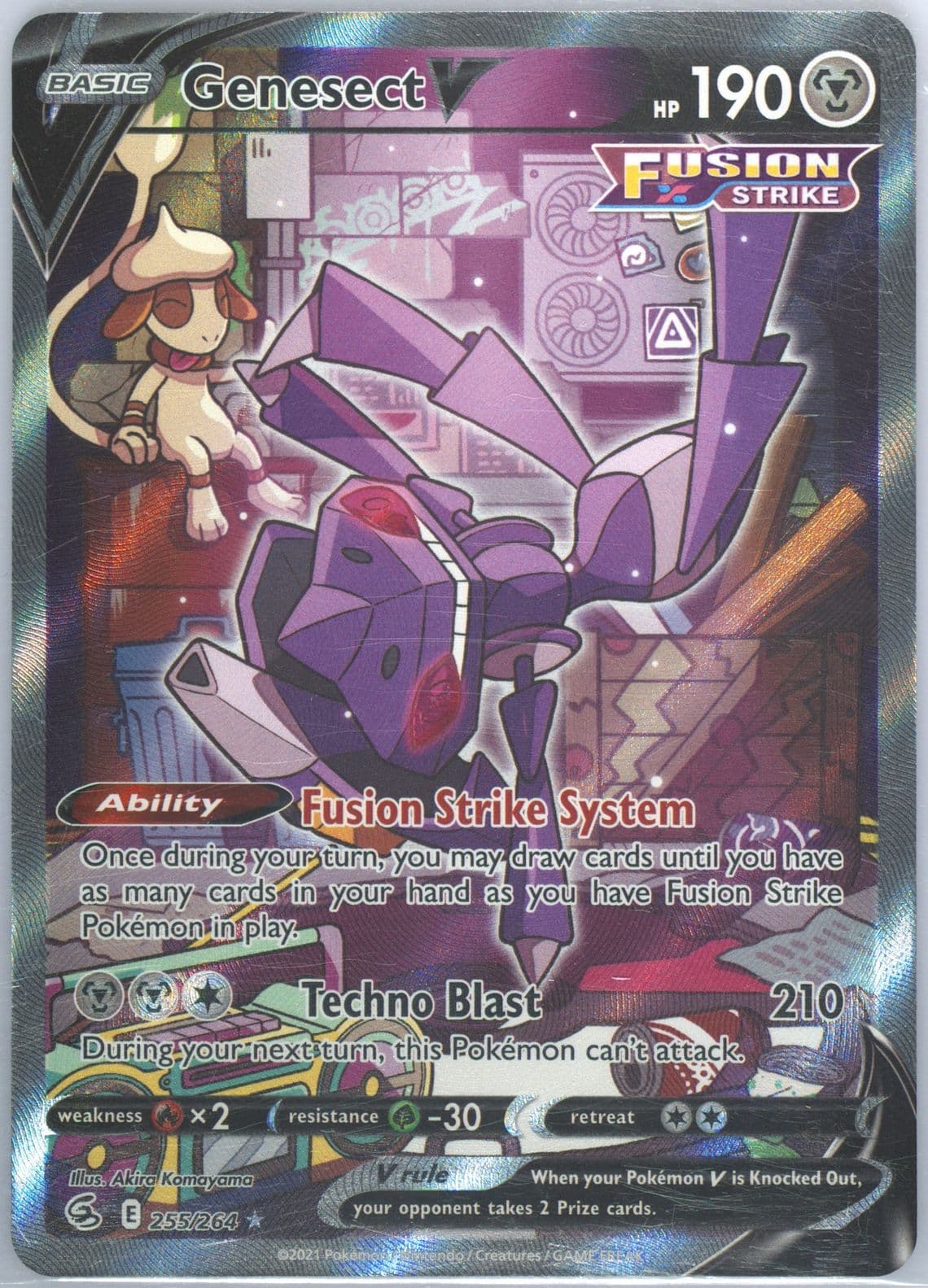 Full Art/Genesect V (255) 2021 Pokemon Sword & Shield Fusion Strike