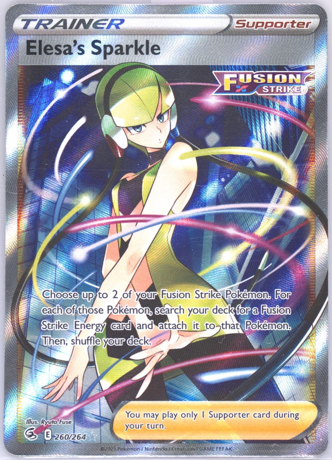Full Art/Elesa's Sparkle (260) 2021 Pokemon Sword & Shield Fusion Strike