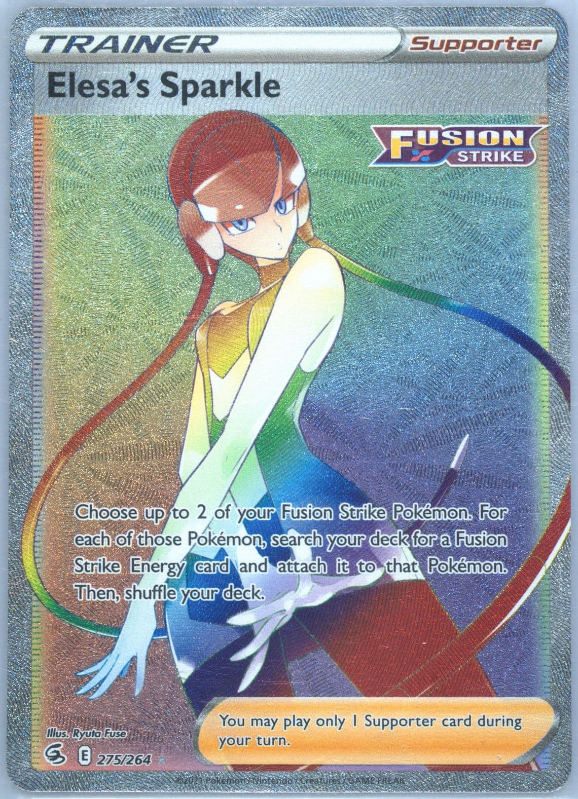 Full Art/Elesa's Sparkle Secret (275) 2021 Pokemon Sword & Shield Fusion Strike