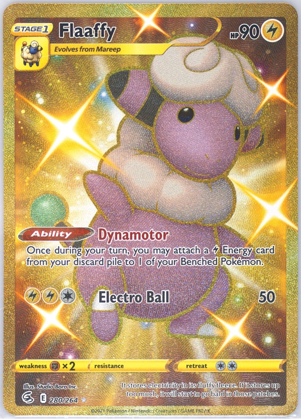 Full Art/Flaaffy Secret (280) 2021 Pokemon Sword & Shield Fusion Strike