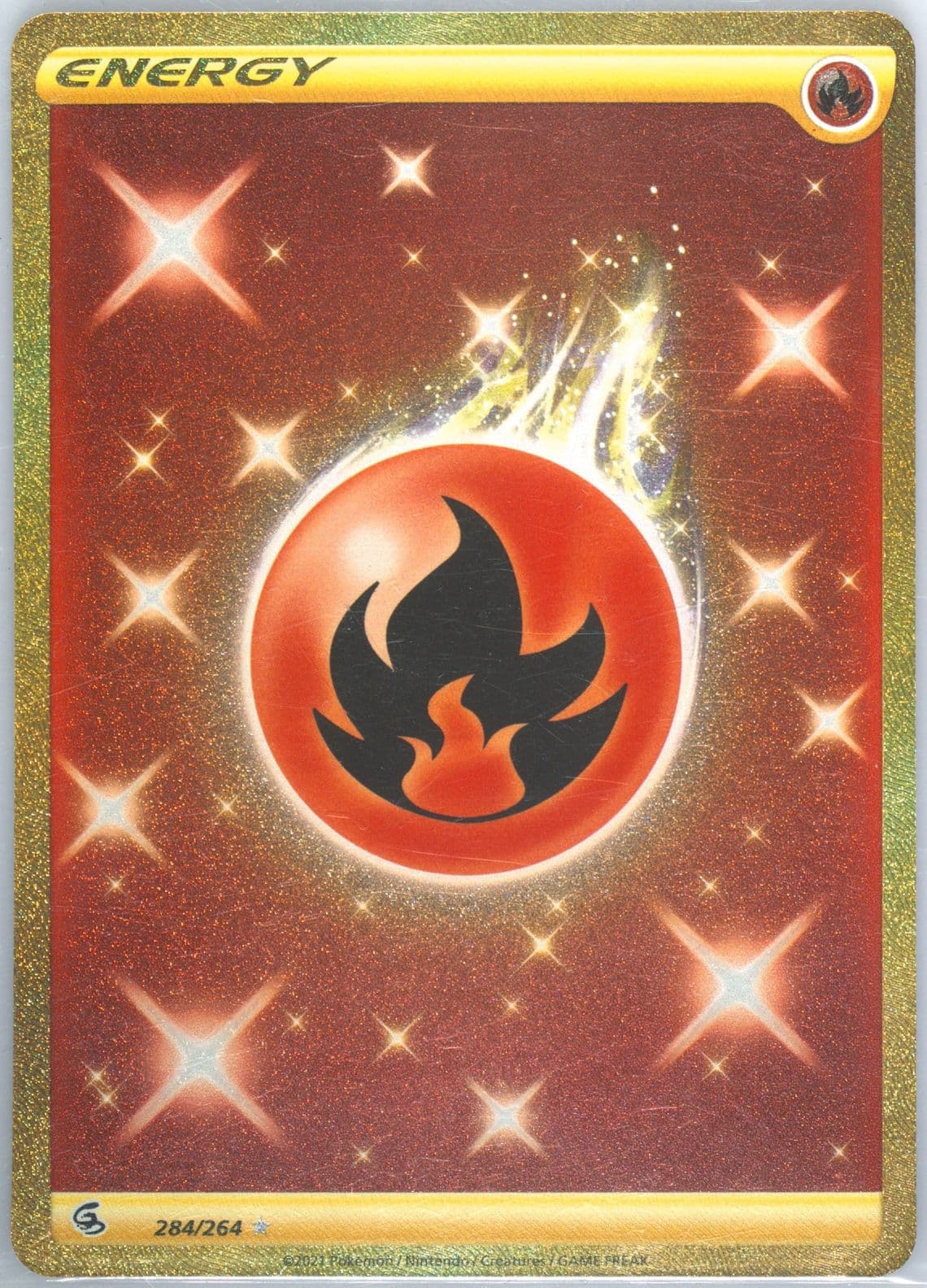 Fire Energy Secret (284) 2021 Pokemon Sword & Shield Fusion Strike