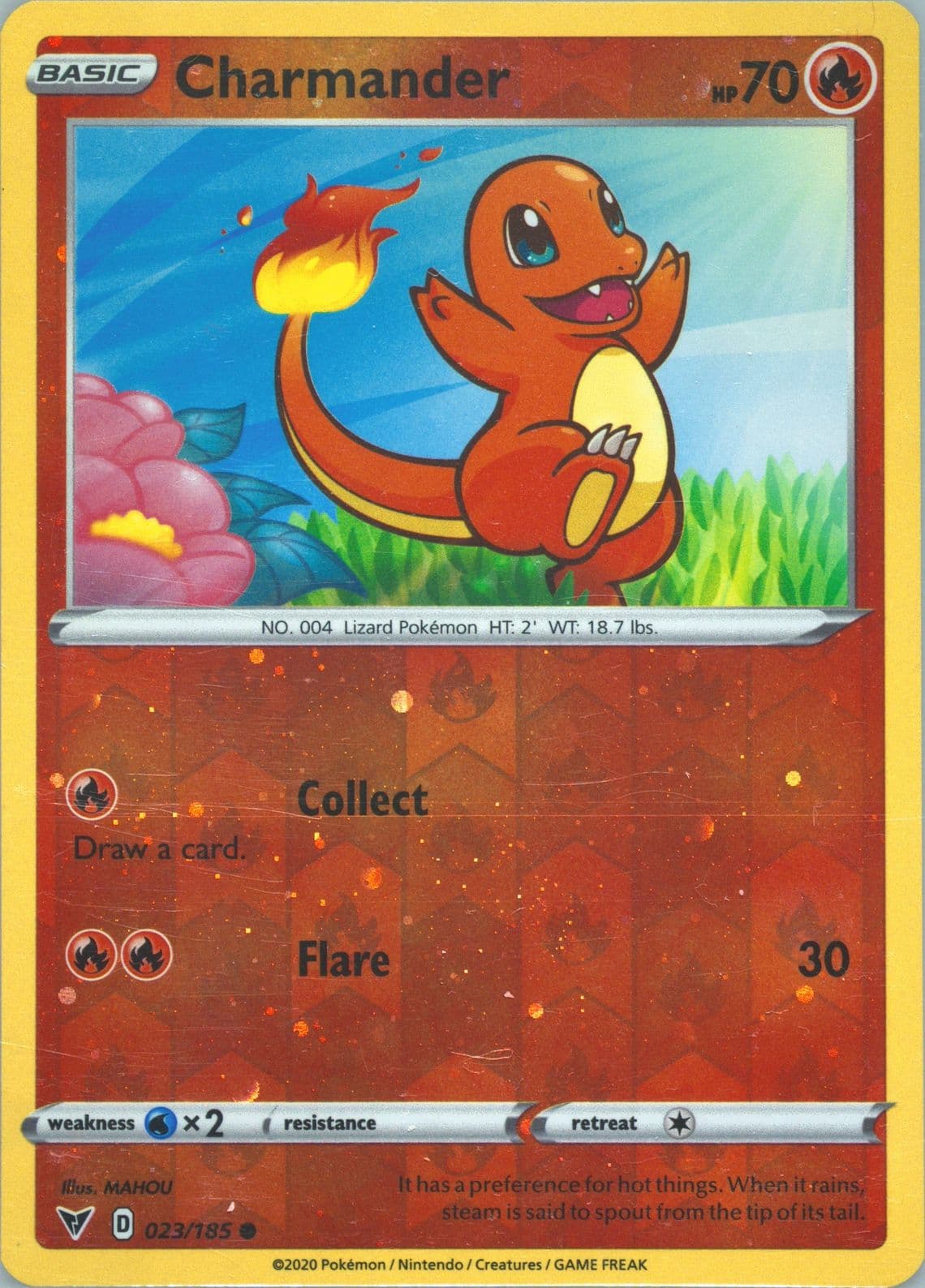 Charmander-Reverse Foil Cosmos Mini Tin 5-Pack Collection (023) 2020 Pokemon Sword & Shield Vivid Voltage
