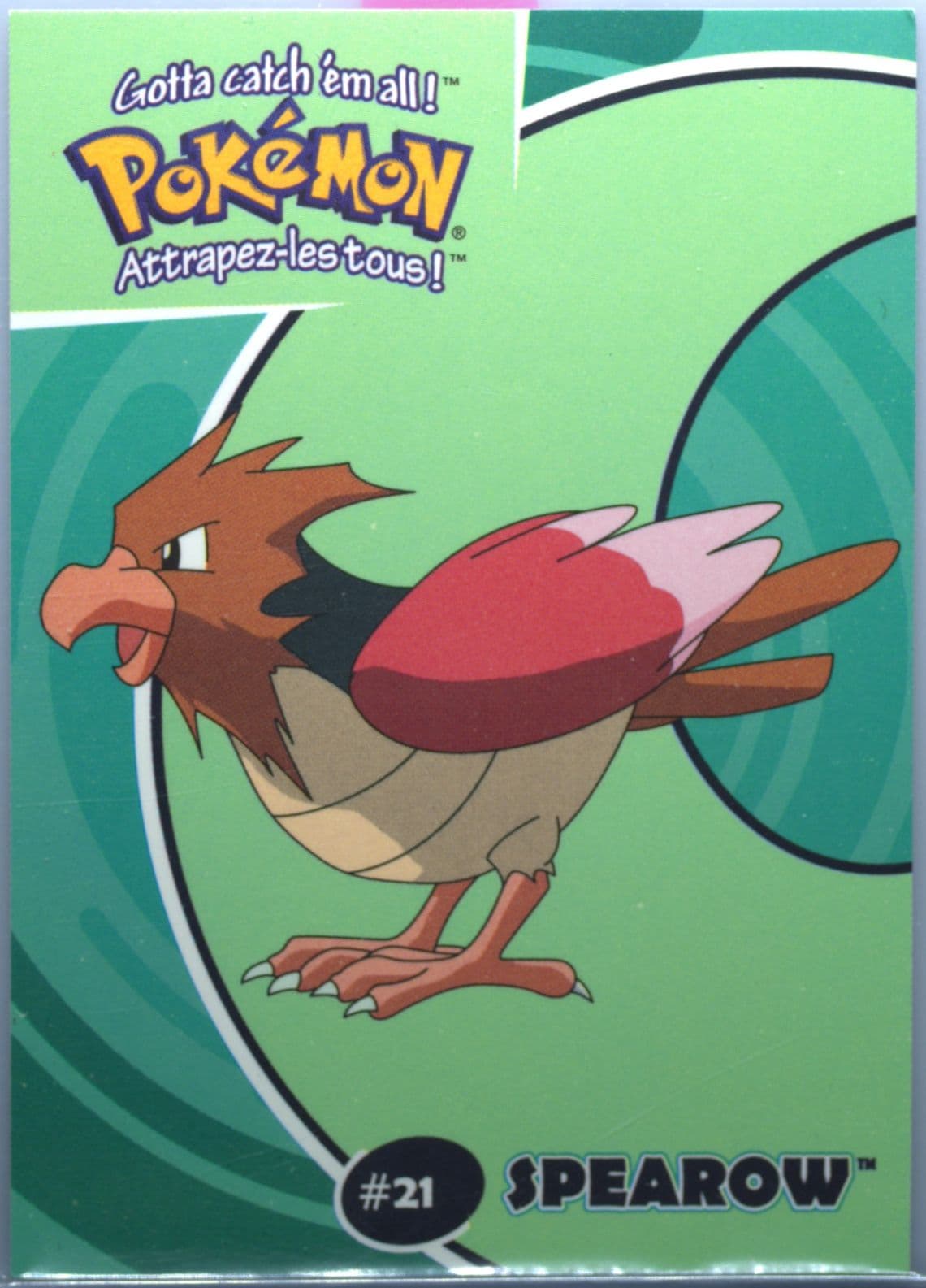 Spearow (2) 2000 Danone Pokemon Stadium Tip