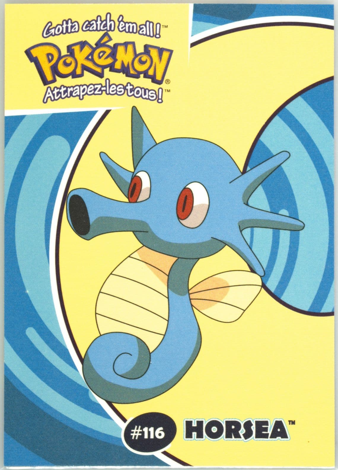 Horsea (18) 2000 Danone Pokemon Stadium Tip