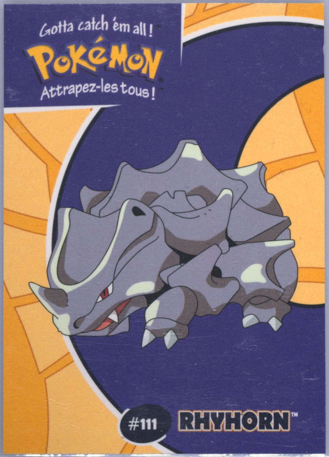 Rhyhorn (38) 2000 Danone Pokemon Stadium Tip