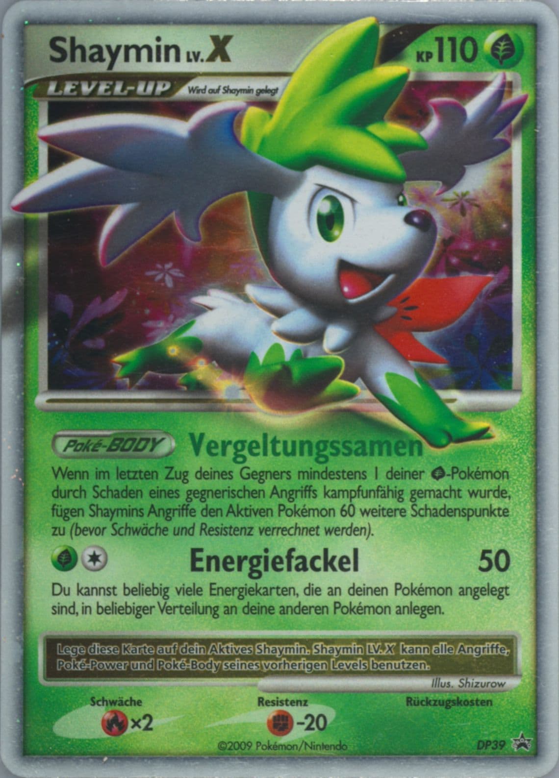 Shaymin LV.X-Holo Spring Tin-German (DP39) 2009 Pokemon Diamond & Pearl Black Star Promo