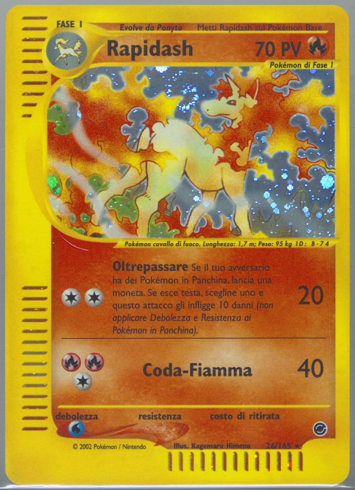 Rapidash-Holo Italian (26) 2002 Pokemon Expedition