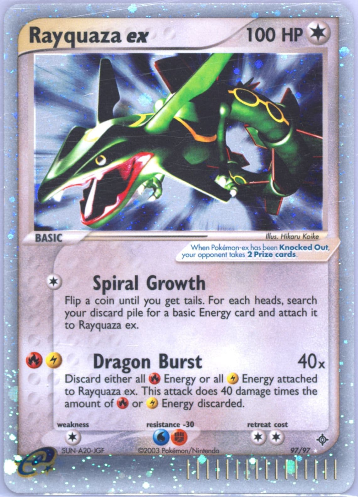 Rayquaza EX-Holo (97) 2003 Pokemon EX Dragon